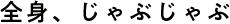 全身、じゃぶじゃぶ